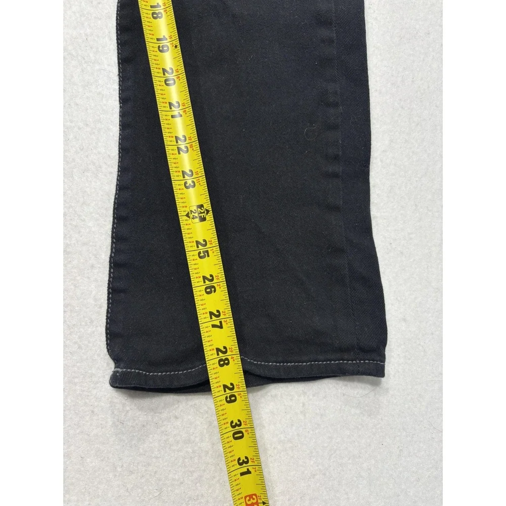 True Religion Ricky Relaxed Straight Jeans Mens 32x32 Black Dark Wash Stretch